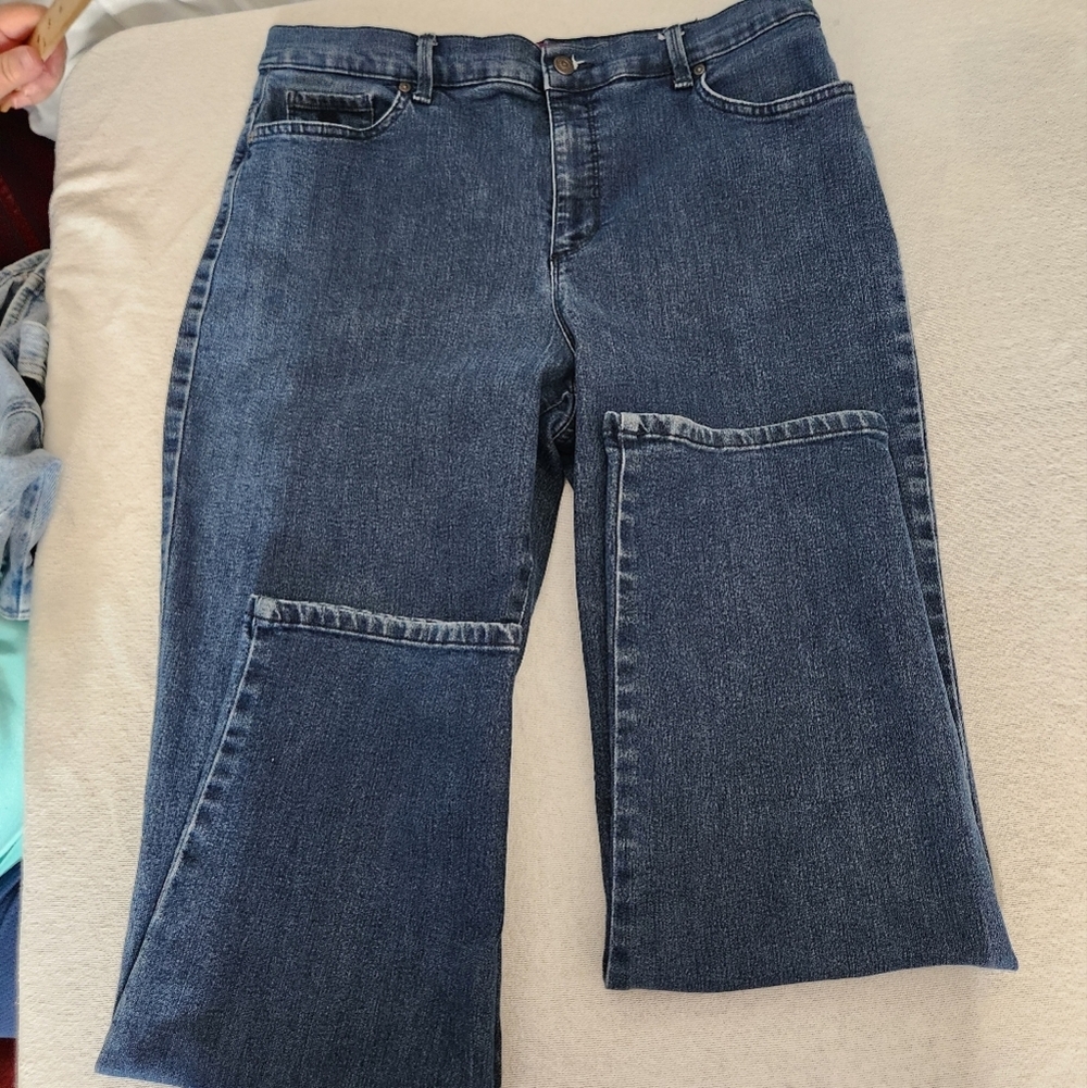 Gloria Vanderbilt Amanda Straight Jeans Womens  Blue High Rise Stretch - 16 - Picture 5 of 14